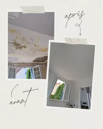 Rénovation peinture intérieure suite dégât des eaux dans le Compiegnois, Compiègne, SI C DECO